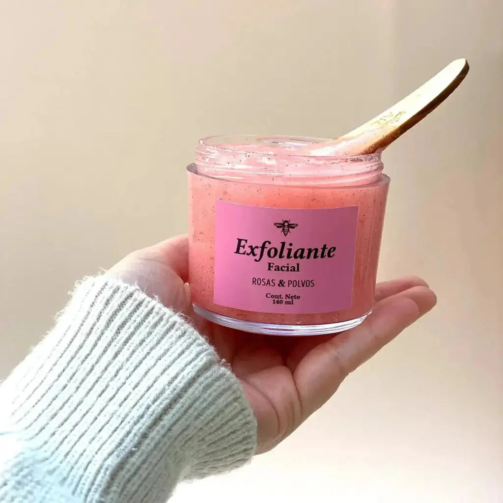 Exfoliante Facial de Rosas y Polvos Abeja Reyna