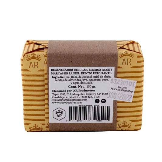 Jabón Artesanal Baba de Caracol y Miel de Abeja Abeja Reyna